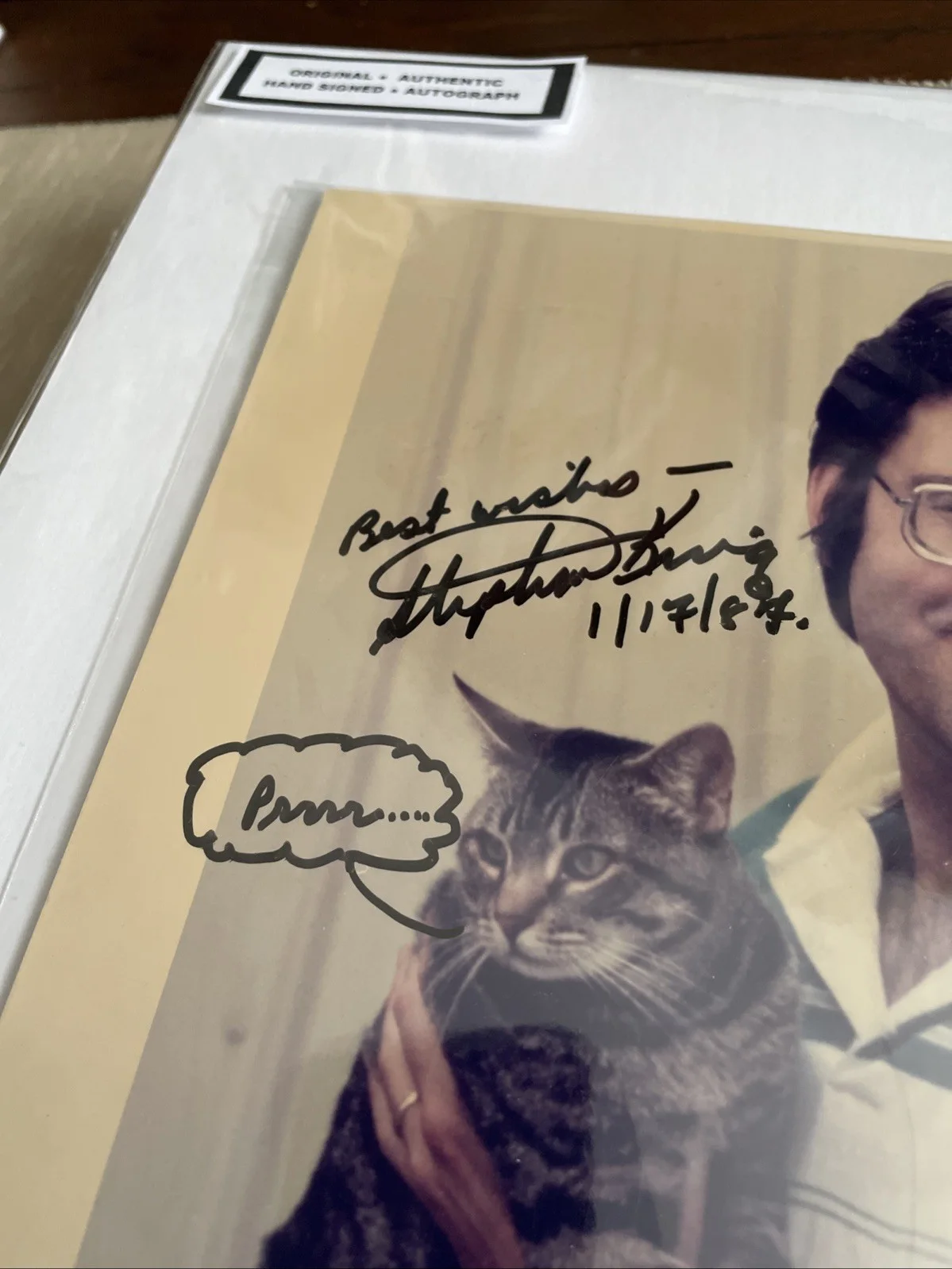 SIGNED Stephen King Photograph 8x10 Rare Photo With Certificate, изображение 3