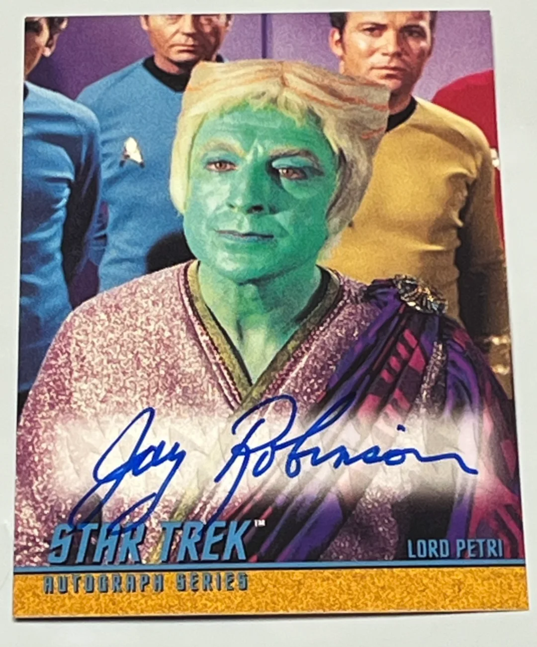 JAY ROBINSON — STAR TREK TOS JAY ROBINSON SIGNED CARD, image 2