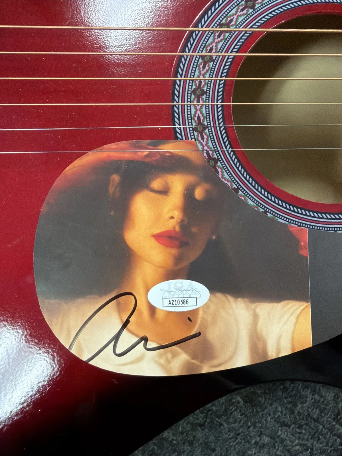 Ariana Grande Signed Autographed Acoustic Guitar JSA, image 3
