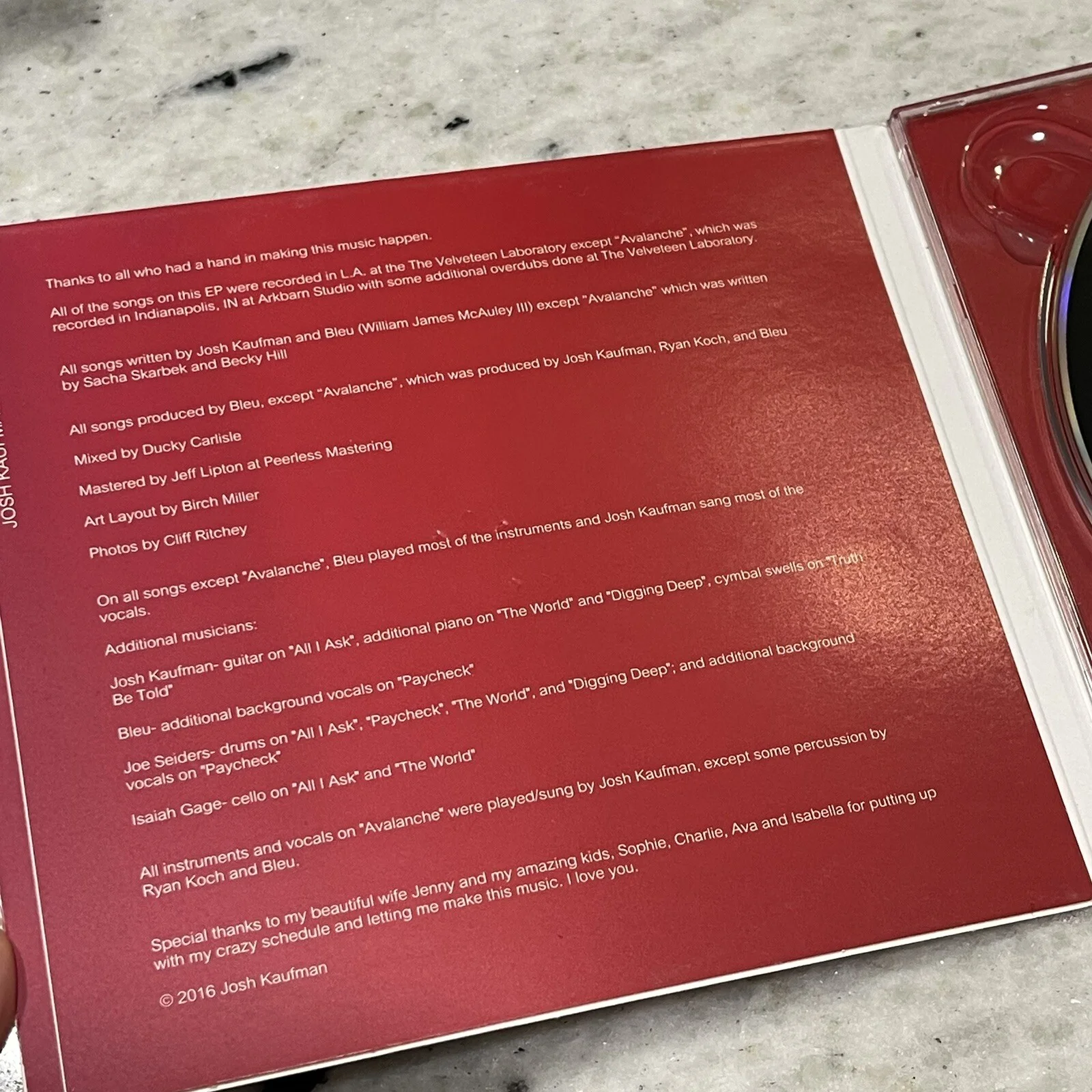 Josh Kaufman Signed CD Self Titled Album 2016 Voice 6th Season Winner, изображение 4