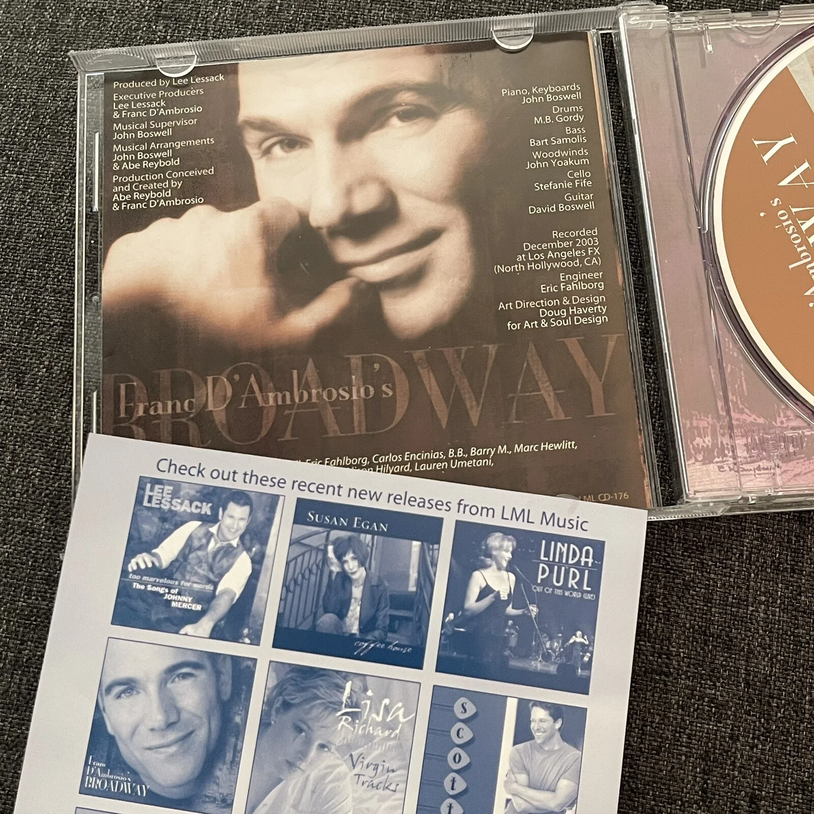 Franc D'Ambrosio's CD BROADWAY 2004 Autographed Signed, image 5