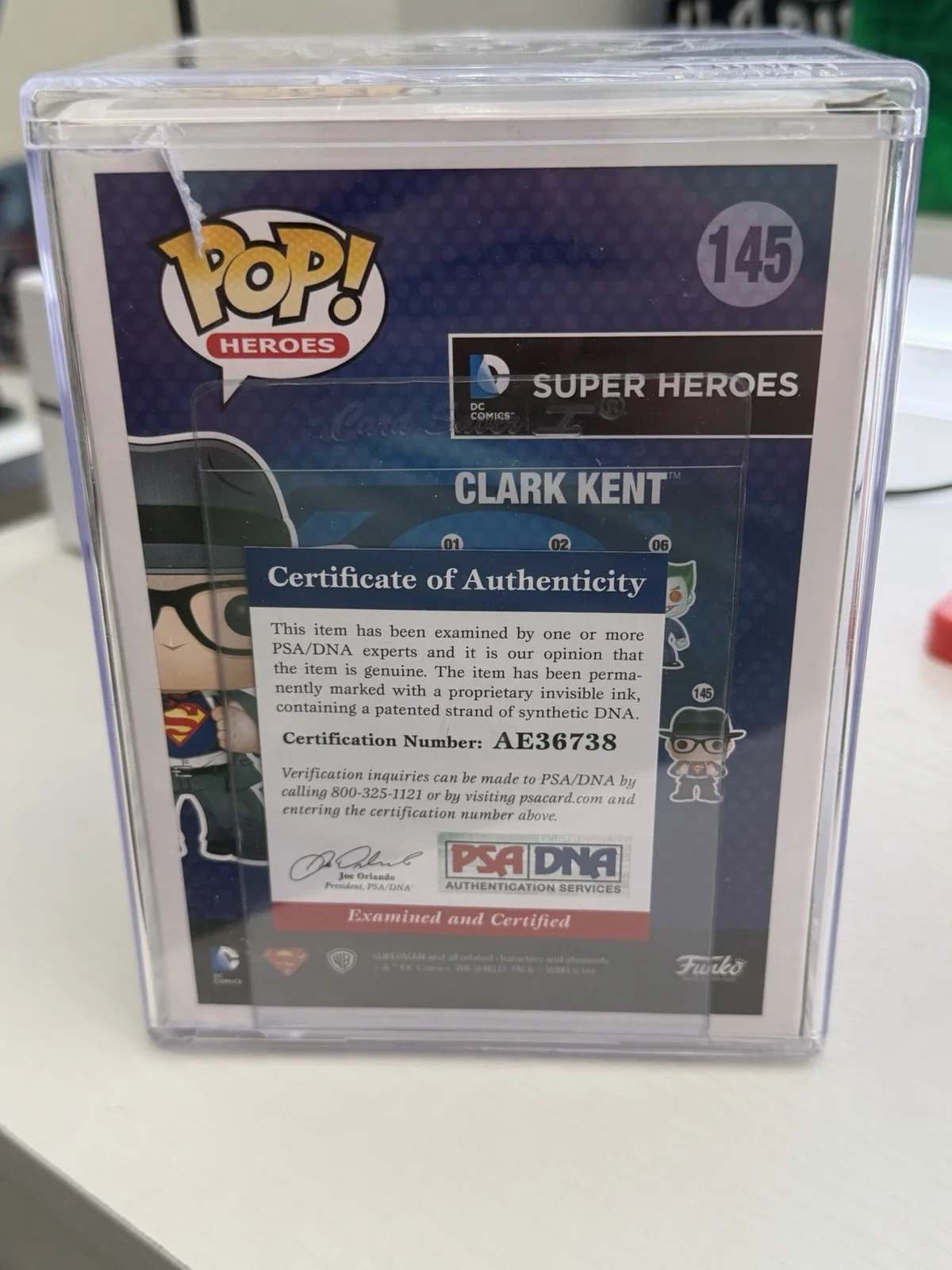 Dean Cain — Dean Cain signed Clark Kent Super Heroes Funko Pop #145 (Superman), изображение 2