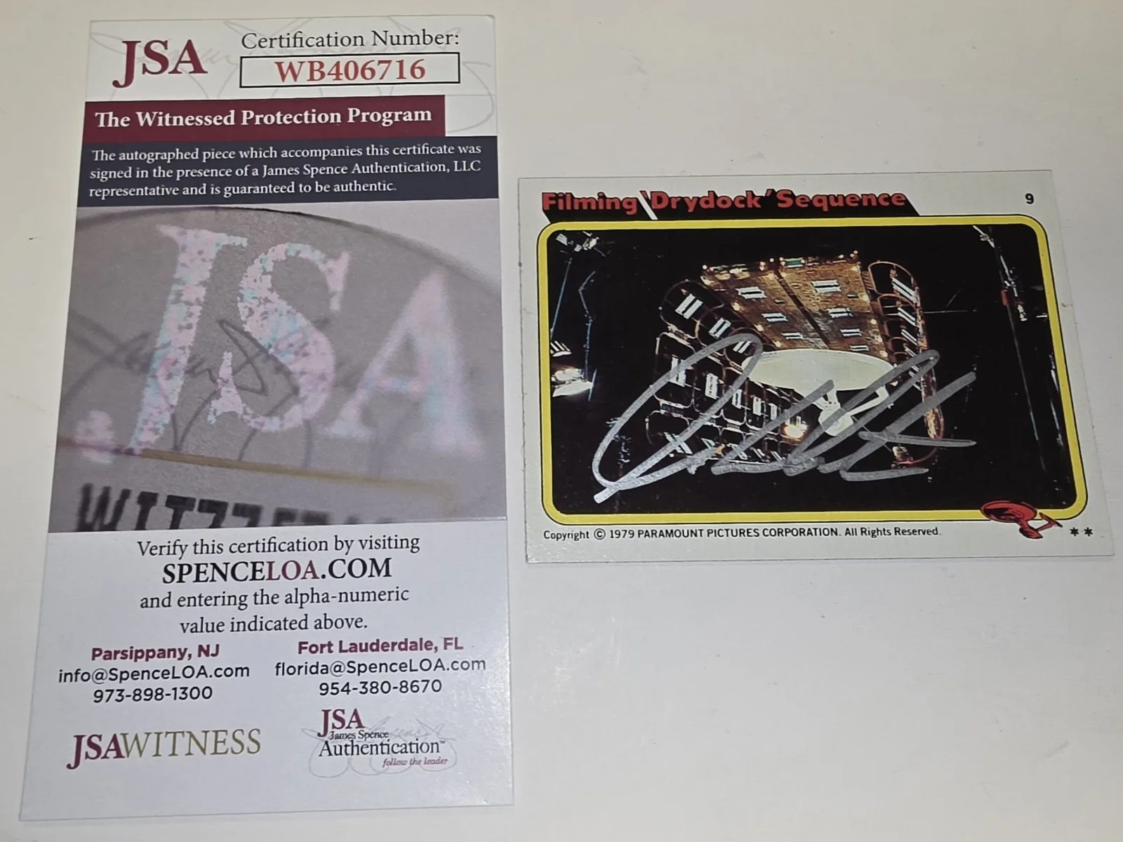 William shatner — William Shatner Signed 1979 Star Trek Card JSA Certified Autograph, image 2