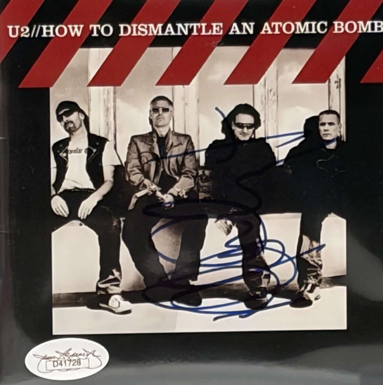 Adam Clayton U2 Signed Encapsulated CD Cover BAS Autograph Grade 10, image 2