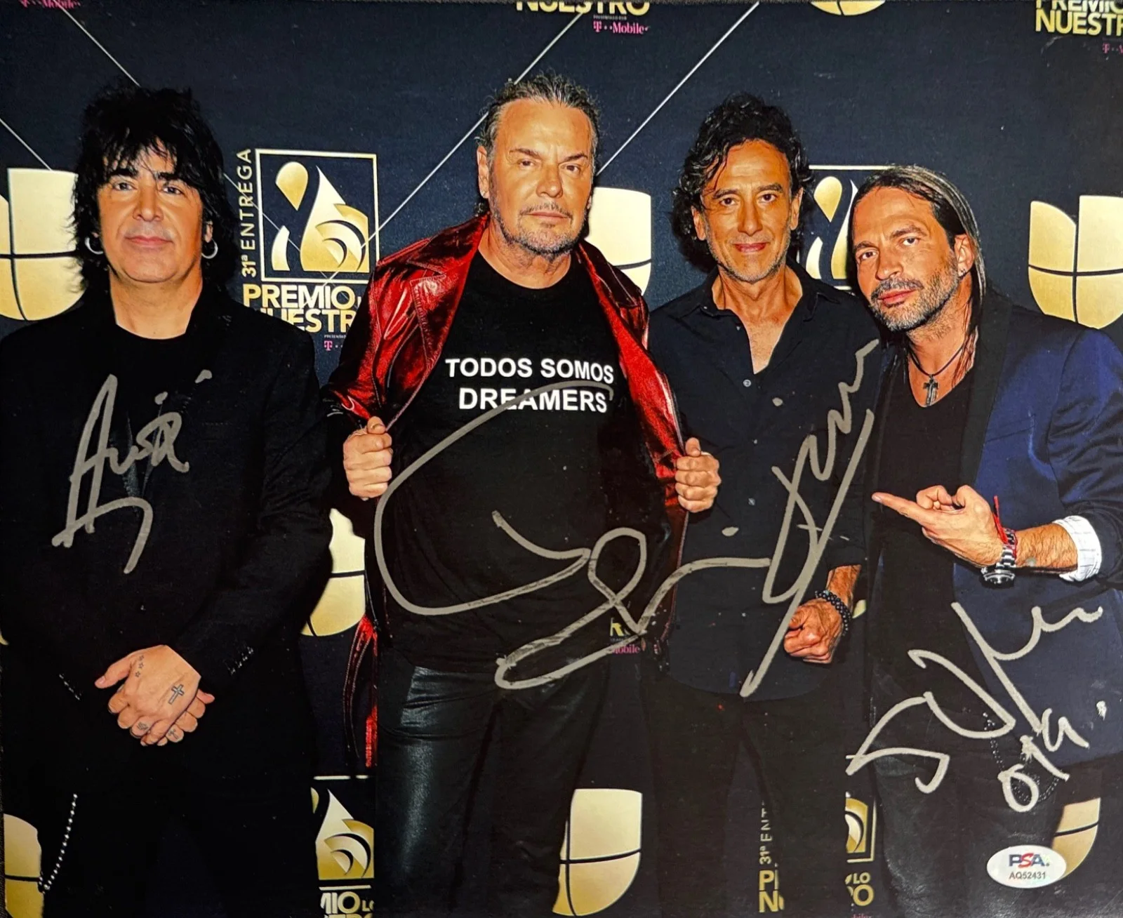Mana Band Signed Fher +3 Autos 11x14 Photo PSA AQ52431, изображение 2
