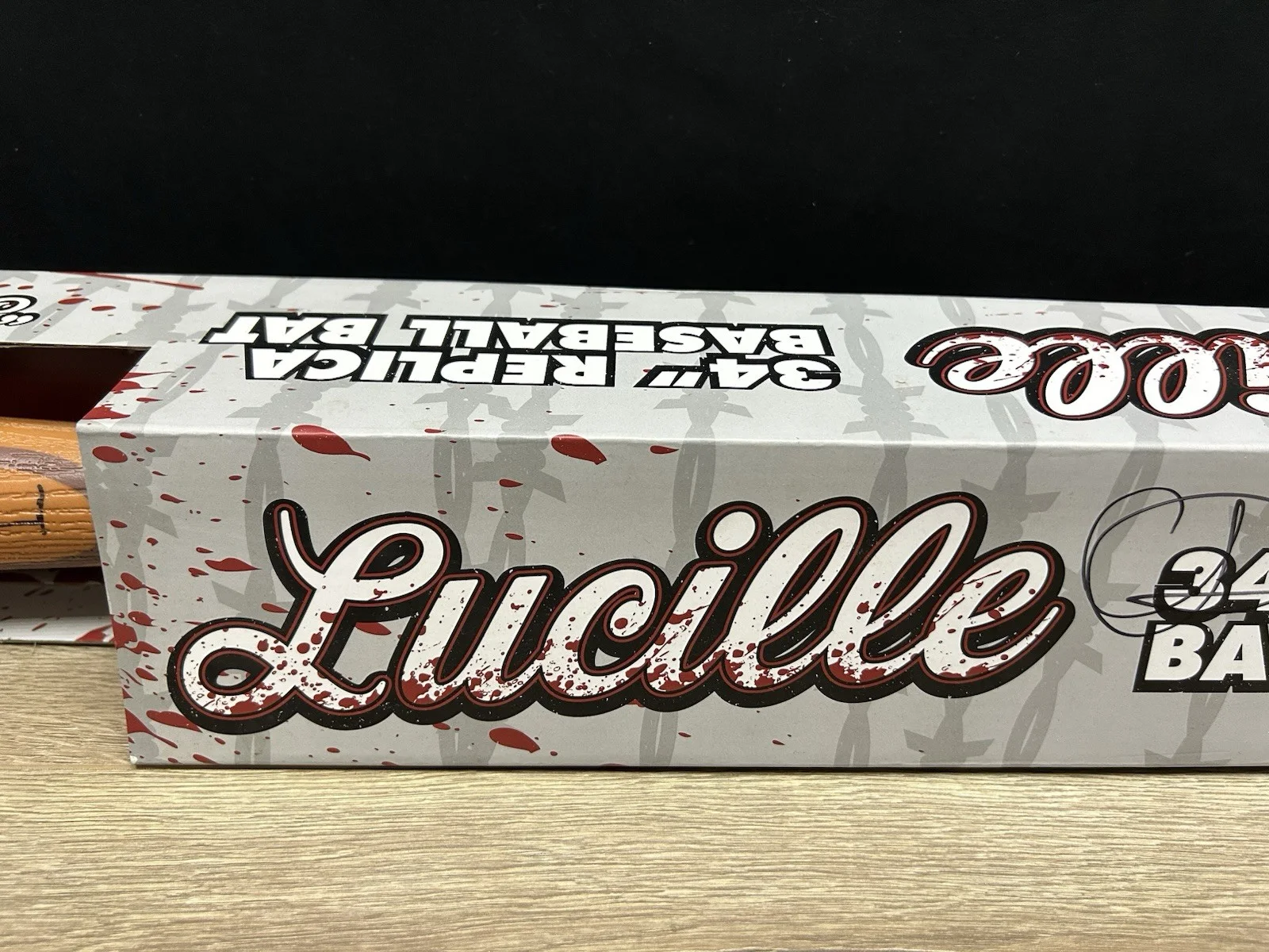 SIGNED Lucille Walking Dead Skybound Exclusive 34” Replica Negan Barb Wire Bat, image 5