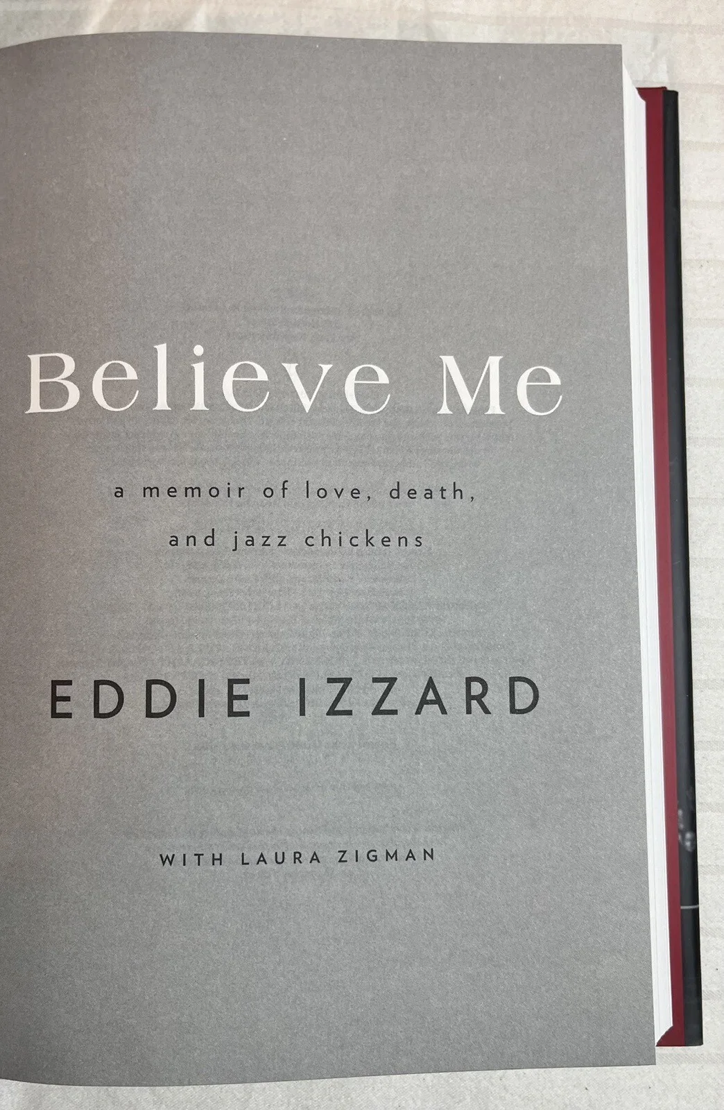 Believe Me By Suzy Eddie Izzard - TV & Film Star - Comedian HC/DJ VGC, изображение 5