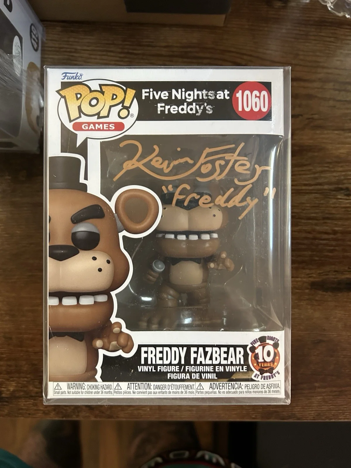 Kevin Foster — Funko Five Nights At Freddy’s 1060 Freddy Fazbear Signed Kevin Foster