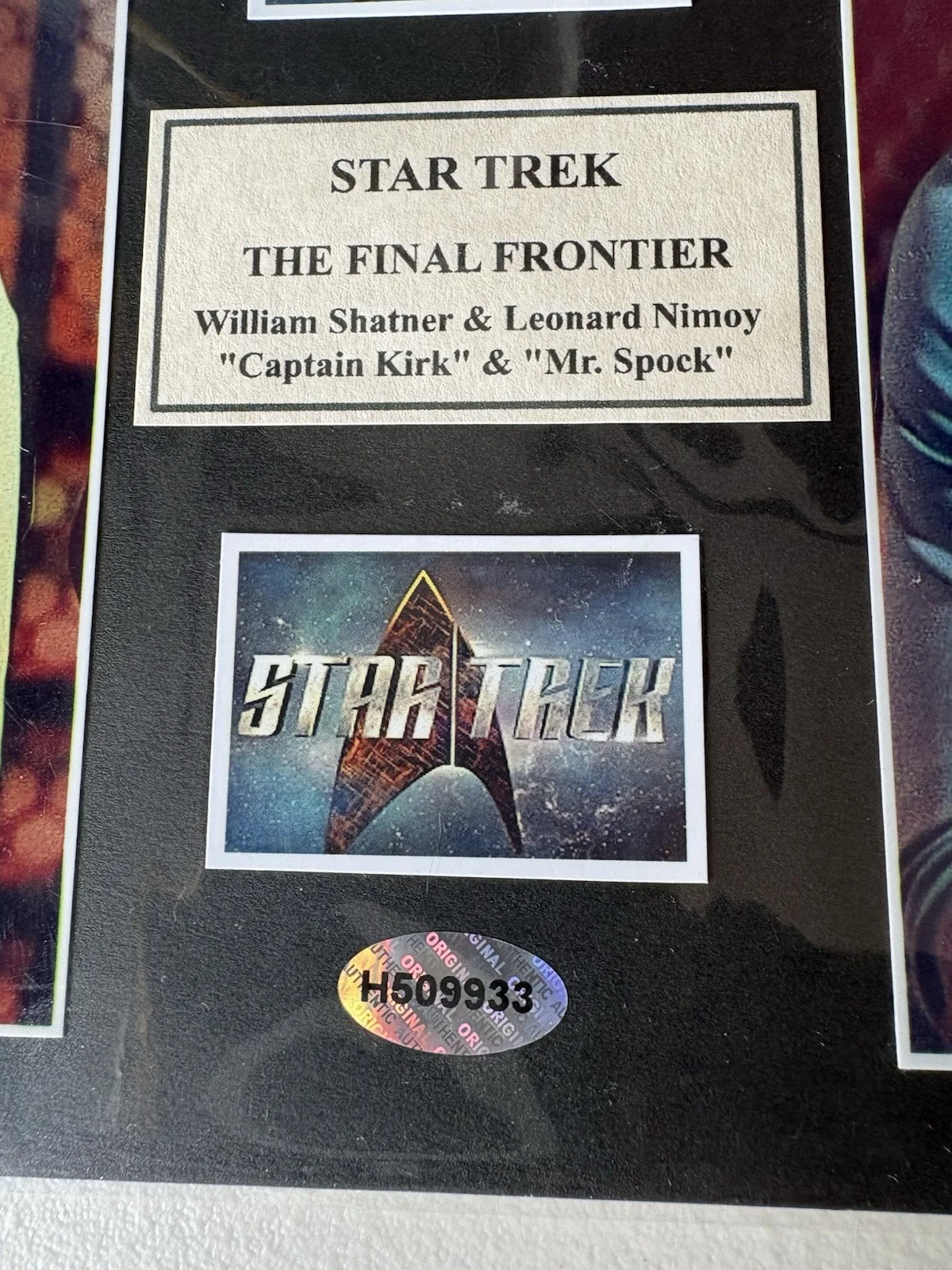 William Shatner Leonard Nimoy — STAR TREK DUAL SIGNED (X2) (RARE FIND) 2 (3.5X5in.) Photos On 11X14 Cardboard, image 2