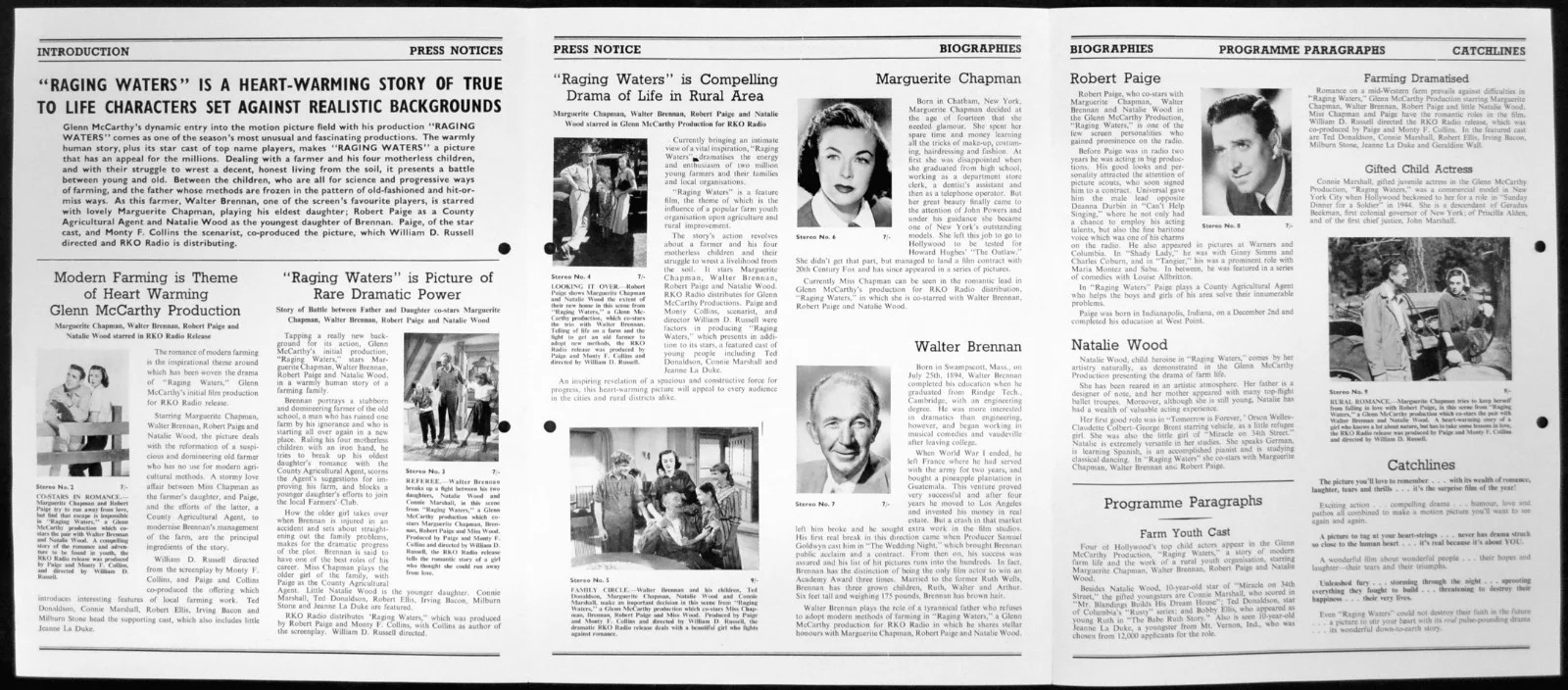 RAGING WATERS 1949 Marguerite Chapman, Walter Brennan, Robert Paige UK PRESSBOOK, image 2
