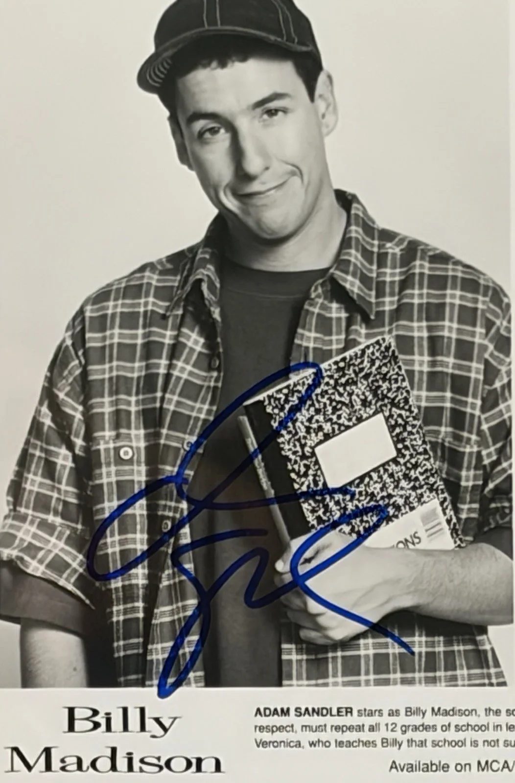 Adam Sandler Billy Madison Signed 8x10 Photo BAS Autograph Grade 10, image 2