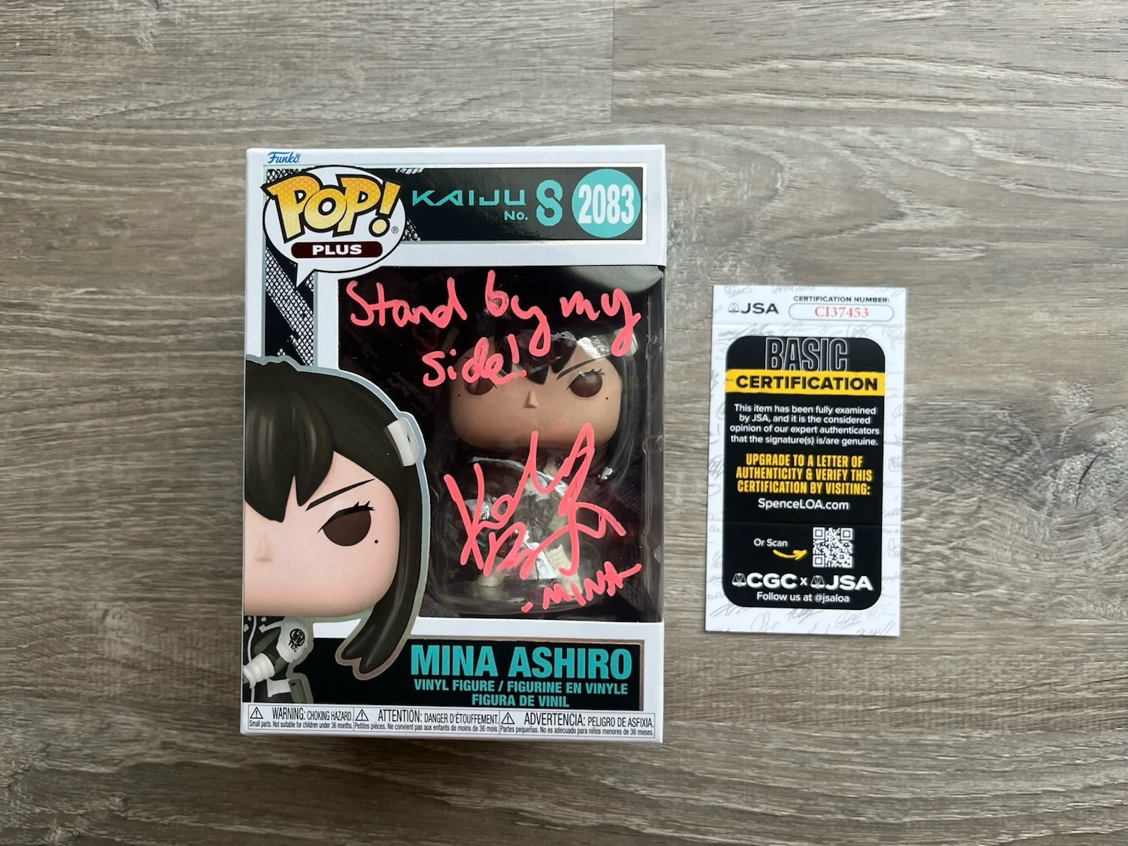 Katelyn Barr — QC Katelyn Barr Signed Kaiju No. 8 Mina Ashiro Funko Pop JSA COA ANIME