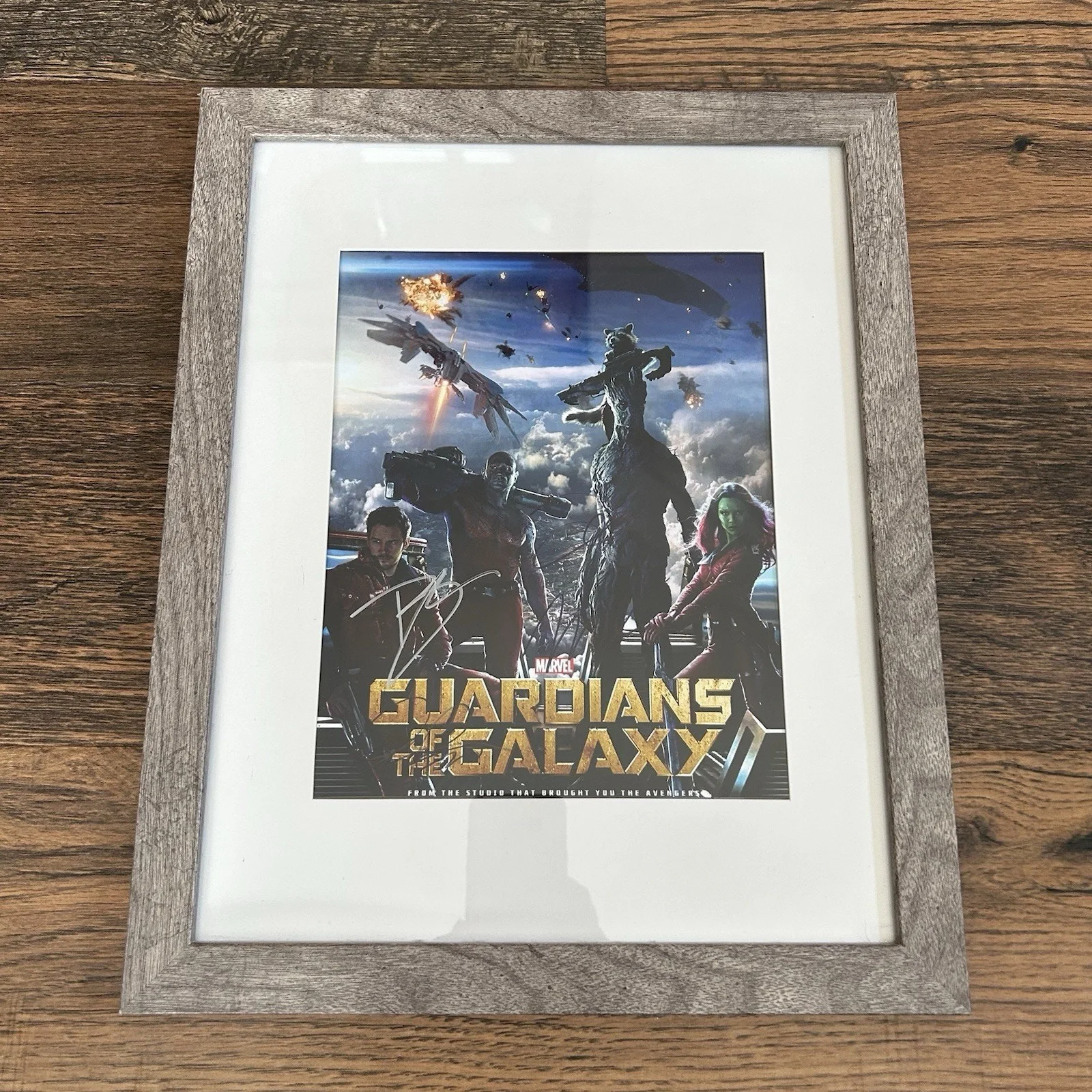 Chris Pratt, Zoe Saldana, Vin Diesel, Bradley Cooper — Guardians of the Galaxy Cast Signed Framed 8x10 Photo COA Chris Pratt Marvel MCU