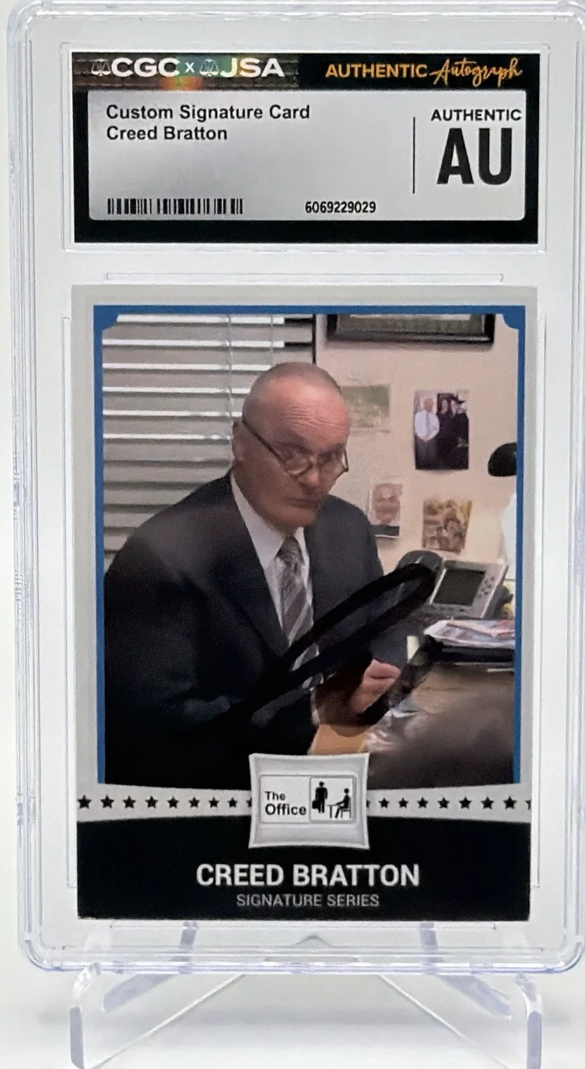 Creed Bratton — Creed Bratton Signed Card The Office CGC x JSA Authentic Auto Slabbed, image 2
