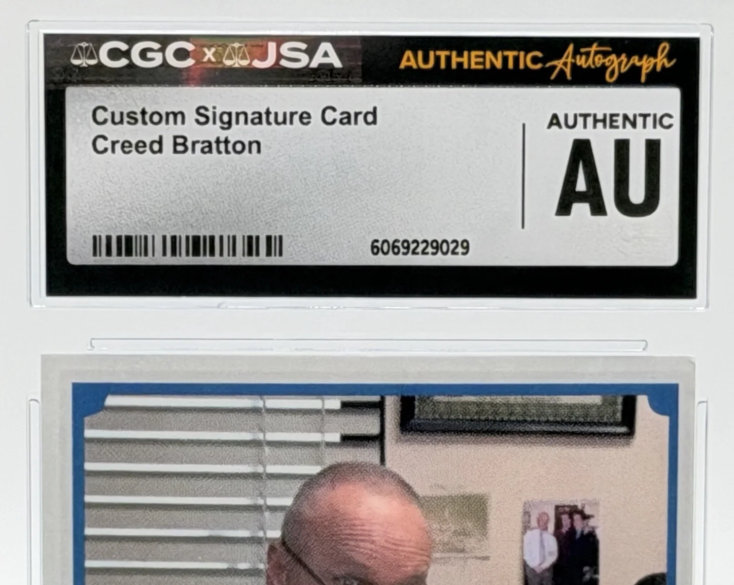 Creed Bratton — Creed Bratton Signed Card The Office CGC x JSA Authentic Auto Slabbed, image 3