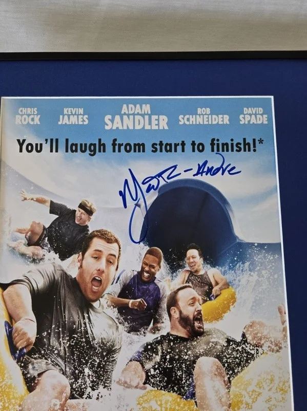 Nadji Jeter Signed Grown Ups 16x20 Poster Display Framed ICON, изображение 2