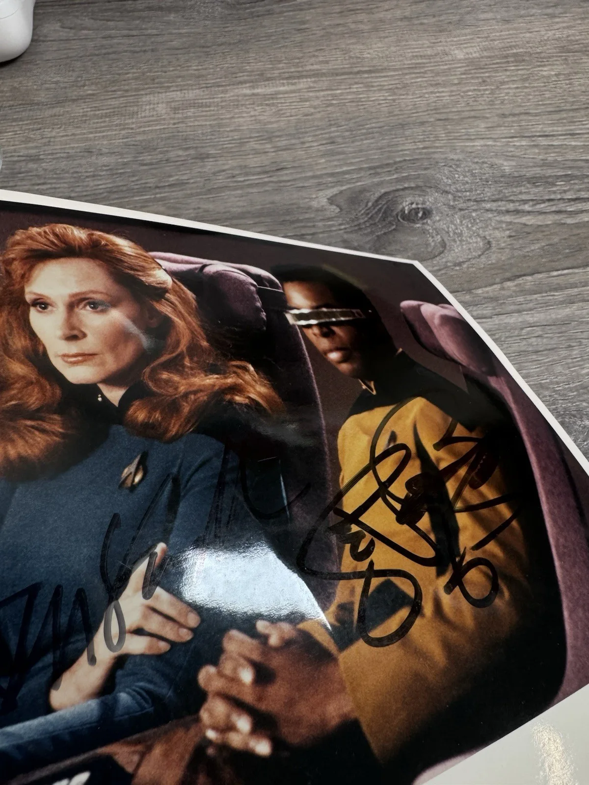 geordi laforge autograph gates McFadden Beverly crusher levar burton (binder), image 3
