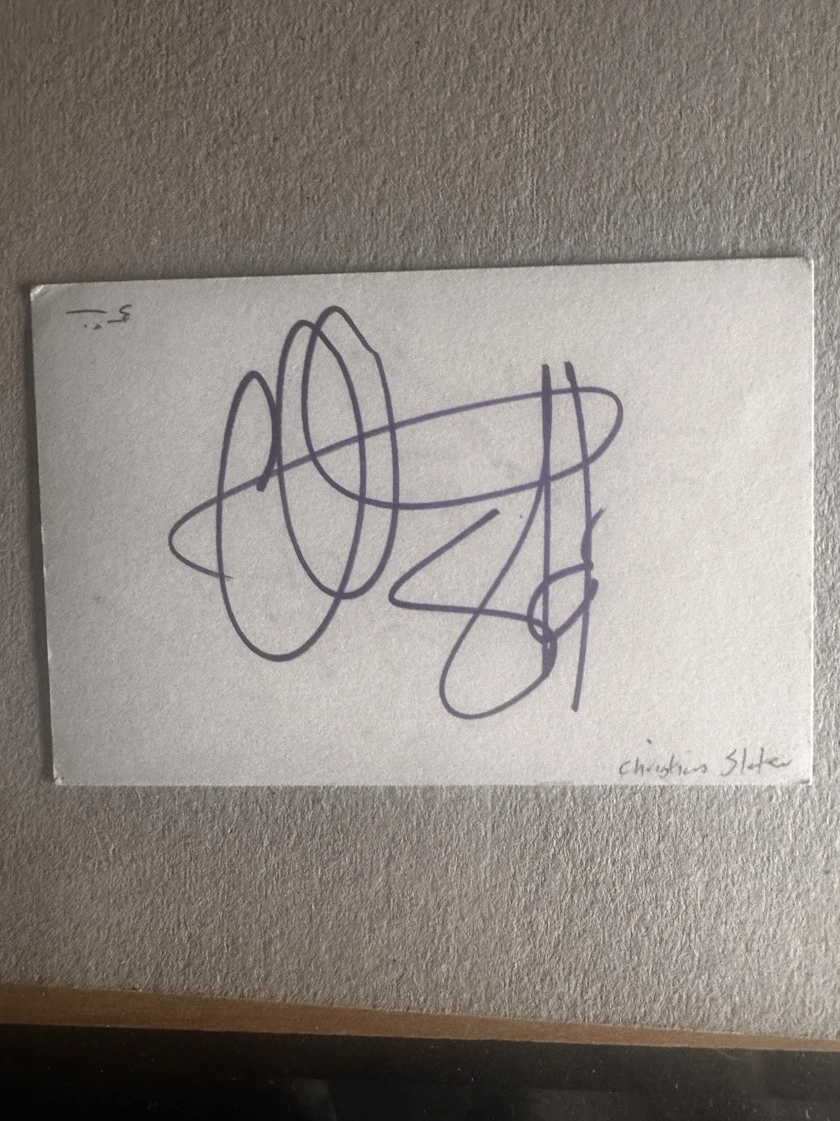 Christian Slater Billy Boyd Lord Of The Rings Signed Same Index Card, image 2