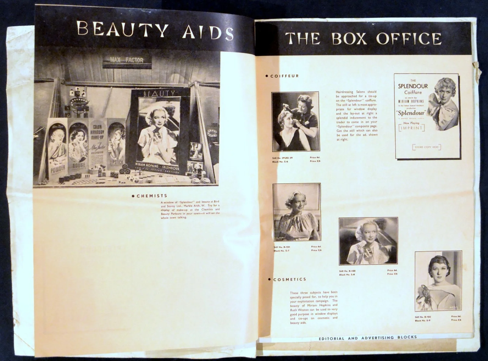 SPLENDOUR 1935 Miriam Hopkins, Joel McCrea, Paul Cavanagh UK PRESSBOOK, изображение 3