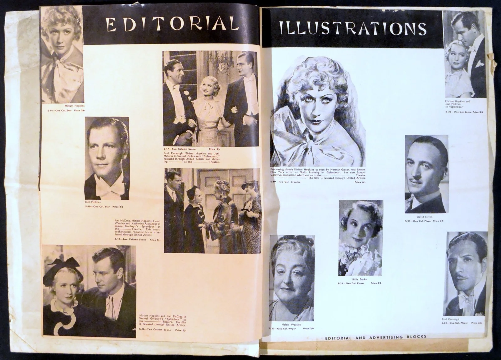 SPLENDOUR 1935 Miriam Hopkins, Joel McCrea, Paul Cavanagh UK PRESSBOOK, изображение 5