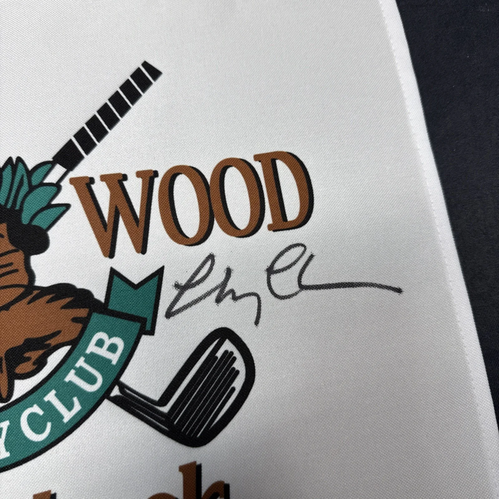 Chevy Chase Autographed Bushwood Caddyshack White Flag Signed Beckett BAS COA, image 2