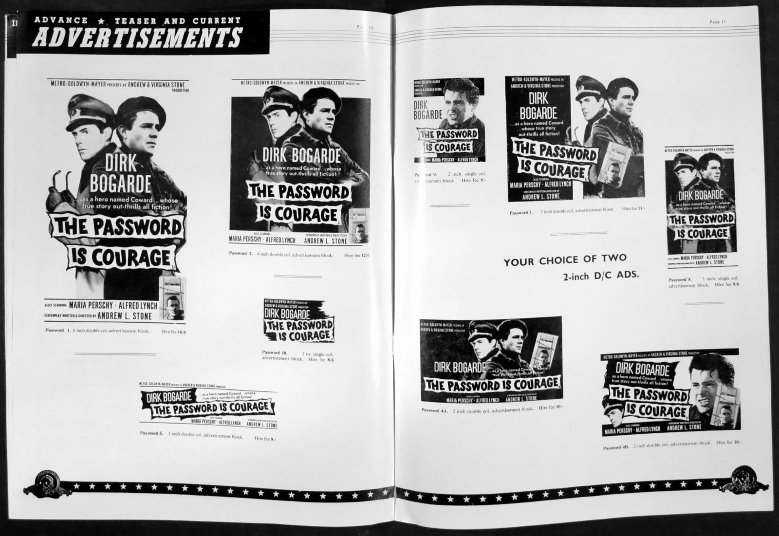 PASSWORD IS COURAGE 1963 Dirk Bogarde, Maria Perschy, Alfred Lynch UK PRESSBOOK, image 2