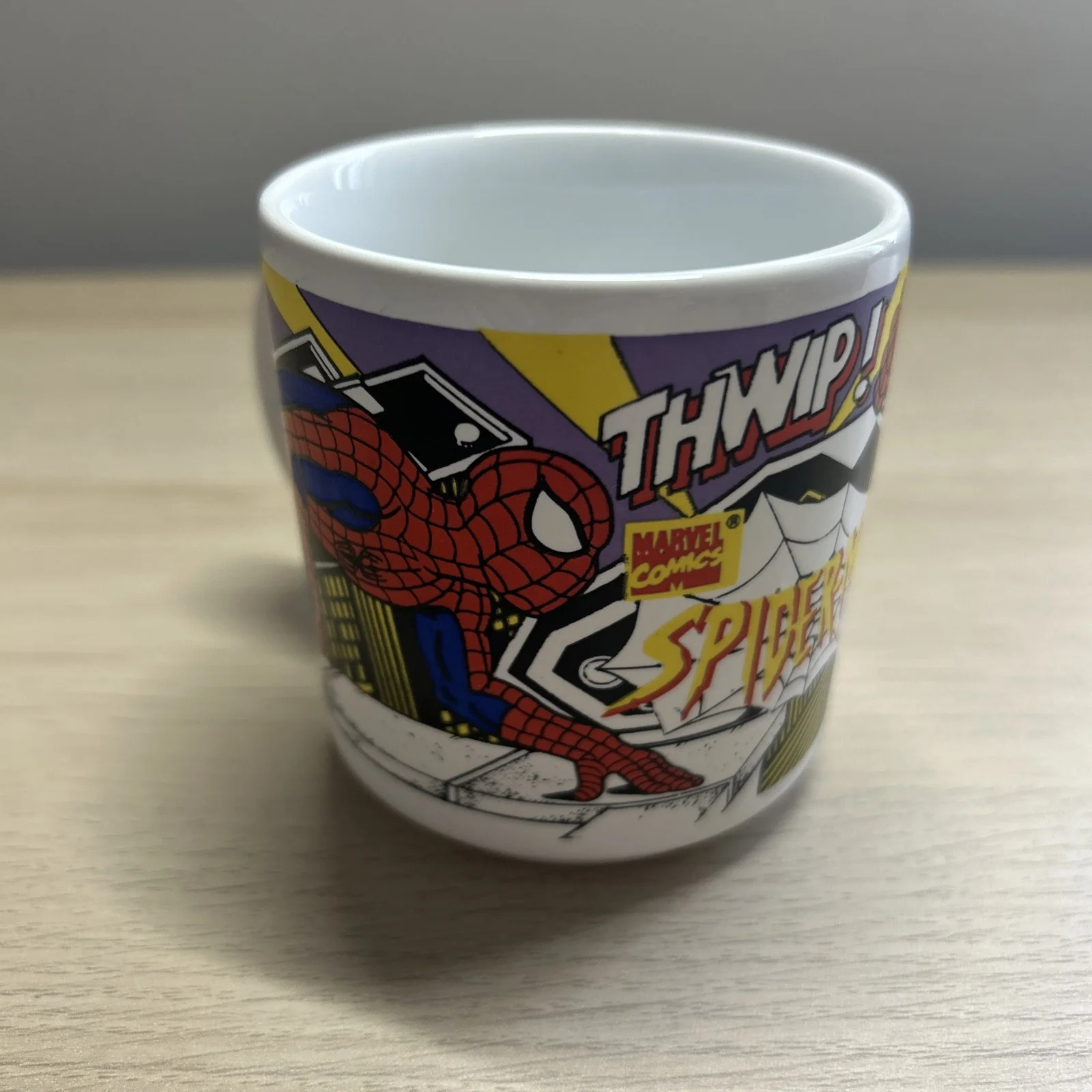 MARVEL COMICS SPIDERMAN THWIP! MUG VGC! VINTAGE 1995, image 2