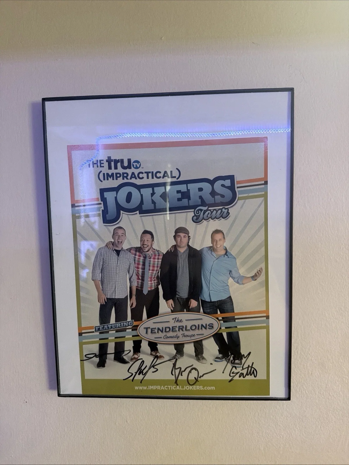 Autographed Impractical Jokers Poster Joe, Q, Murr, Sal, image 3