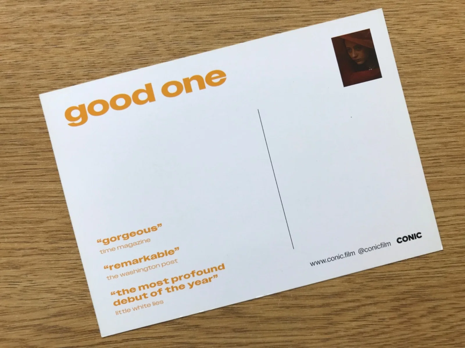 New GOOD ONE (2024 Movie) PROMO POSTCARD / FLYER - India Donaldson, Lily Collias, изображение 2