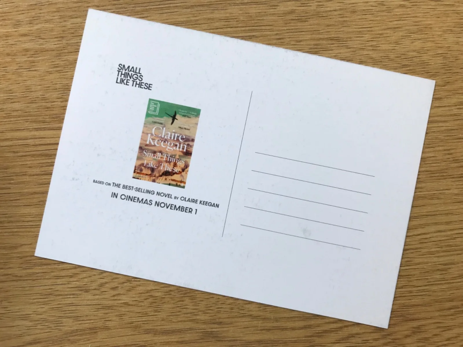 New SMALL THINGS LIKE THESE (2024 Movie) PROMO POSTCARD / FLYER - Cillian Murphy, image 2