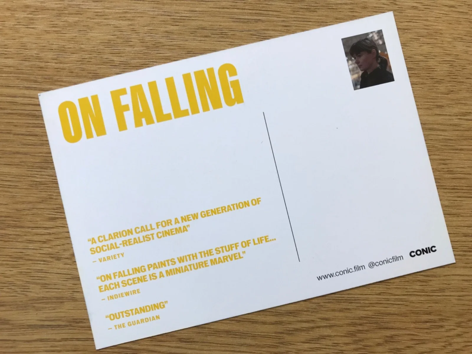 New ON FALLING (2024 Movie) PROMO POSTCARD / FLYER - Laura Carreira, Joana Santo, изображение 2