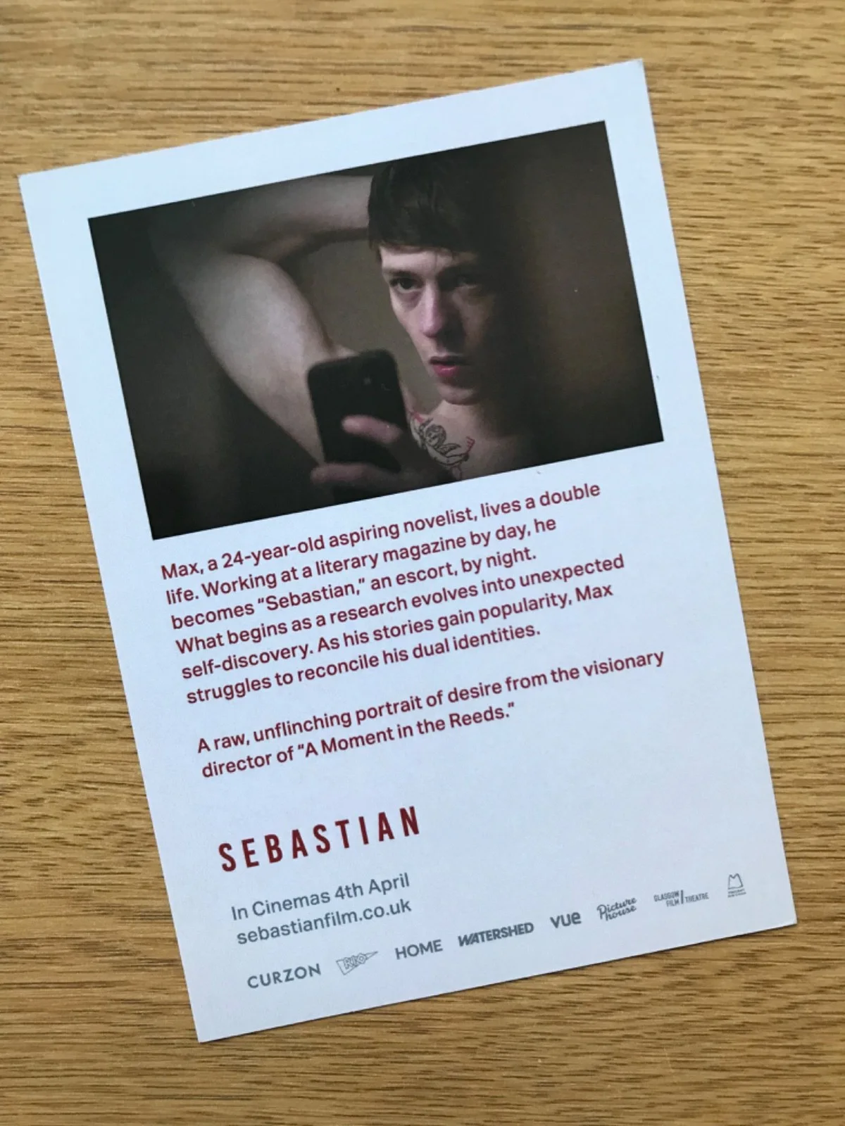 New SEBASTIAN (2024 Movie) PROMO POSTCARD / FLYER: Mikko Mäkelä, Ruaridh Mollica, изображение 2