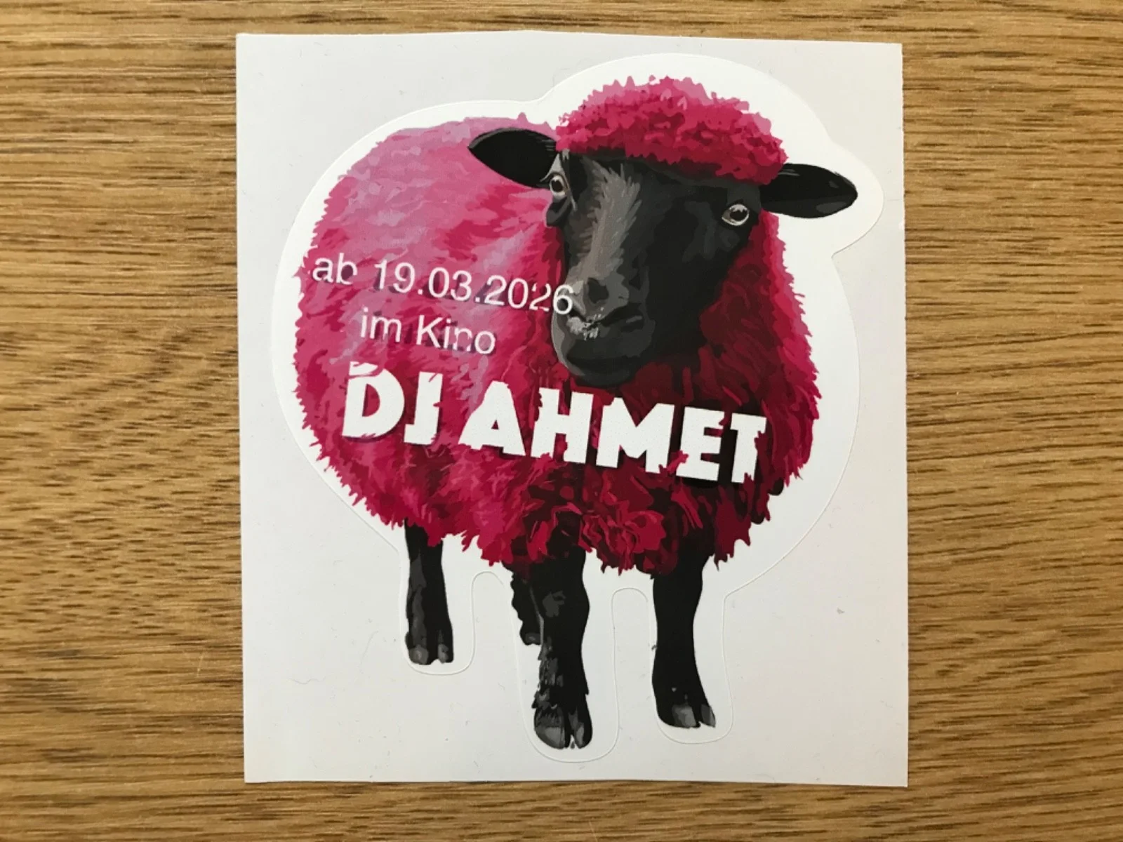 New DJ AHMET (2025 Macedonian Movie) PROMO POSTCARD / FLYER (UK) & STICKER (GER), изображение 2