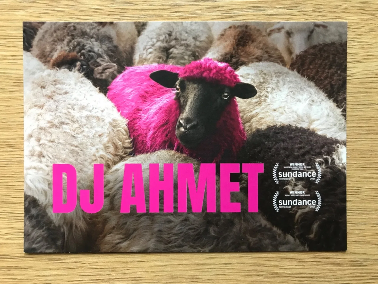 New DJ AHMET (2025 Macedonian Movie) PROMO POSTCARD / FLYER (UK) & STICKER (GER), изображение 3