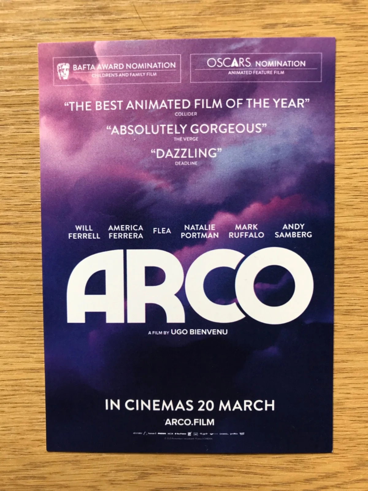 New ARCO (2026 Movie) PROMO POSTCARD / FLYER - Will Ferrell, Natalie Portman, изображение 2