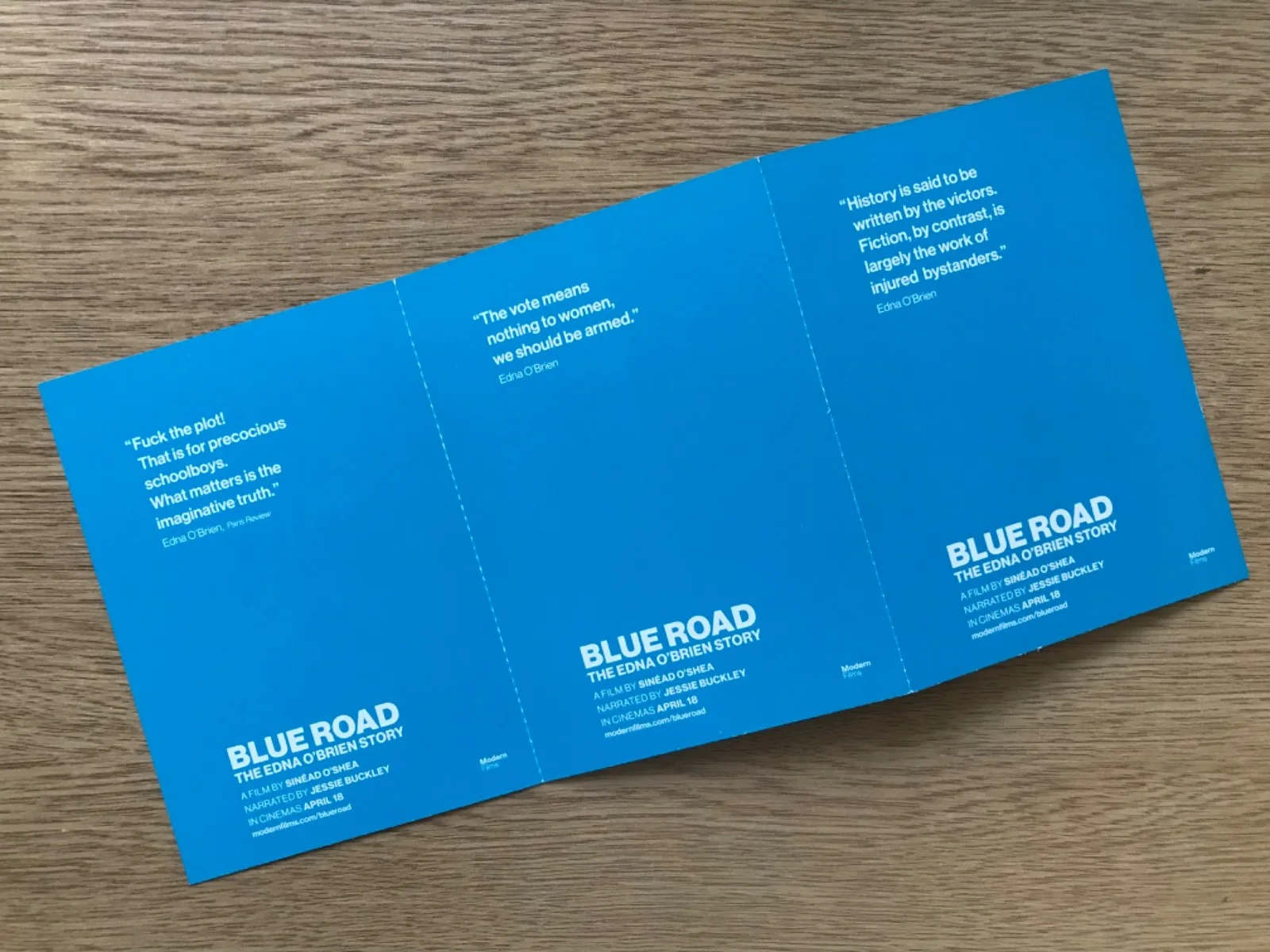 New BLUE ROAD: THE EDNA O’BRIEN STORY (2024 Movie) PROMO POSTCARD / FLYER SET, изображение 3