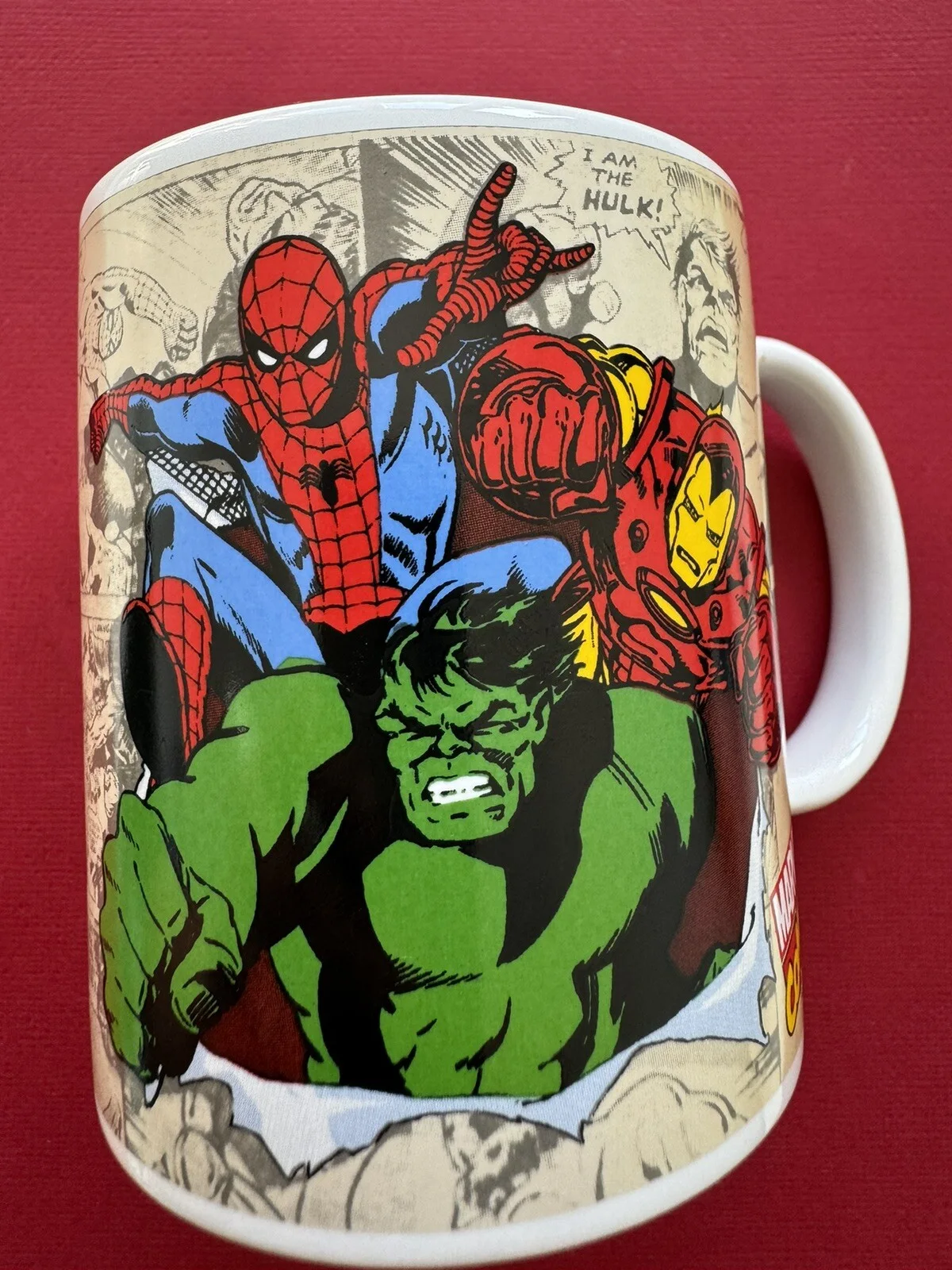 Marvel Comics Coffee Tea Mug Spiderman Hulk Ironman L, image 2