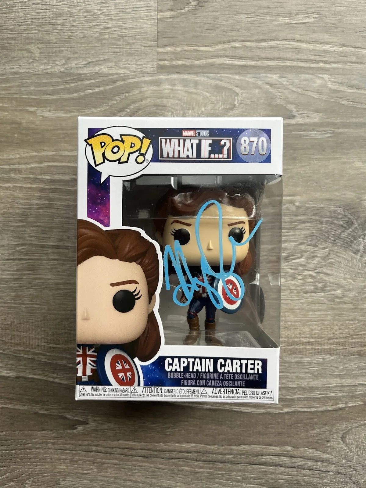 Hayley Atwell — Hayley Atwell Signed What If Captain Carter Funko Pop SWAU COA Avengers Marvel, изображение 2
