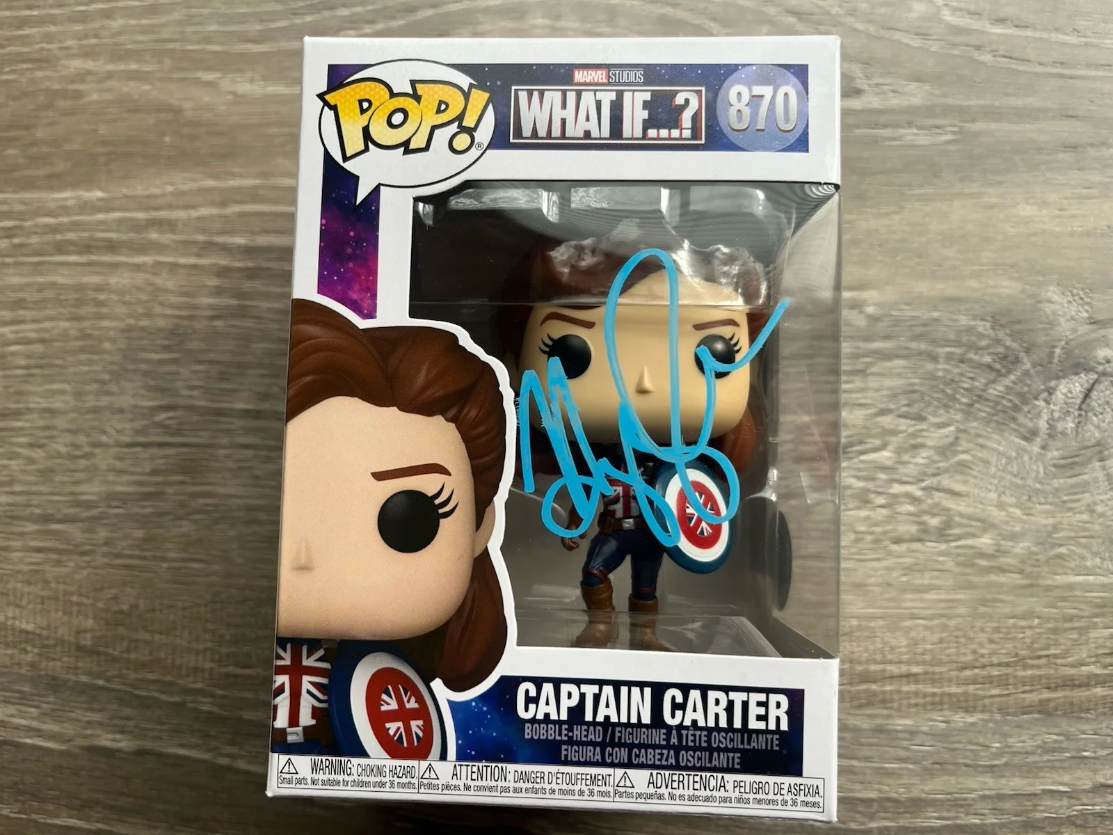 Hayley Atwell — Hayley Atwell Signed What If Captain Carter Funko Pop SWAU COA Avengers Marvel, изображение 3