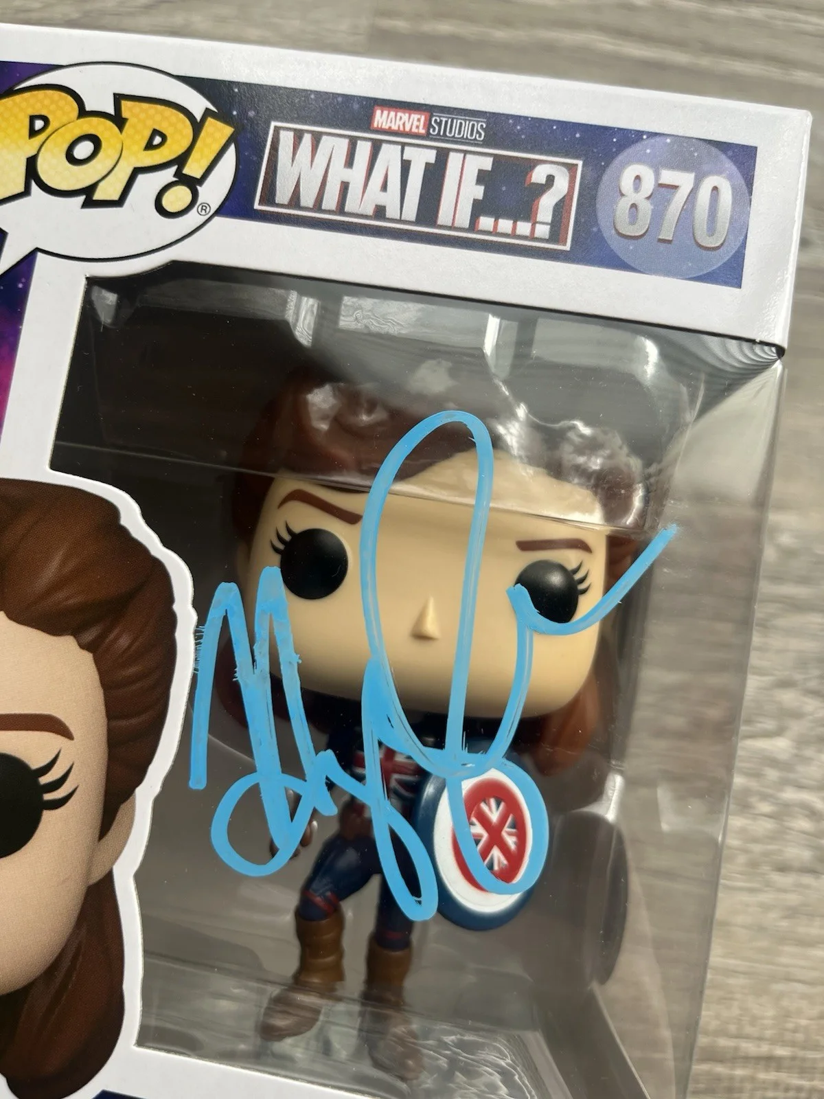 Hayley Atwell — Hayley Atwell Signed What If Captain Carter Funko Pop SWAU COA Avengers Marvel, изображение 4