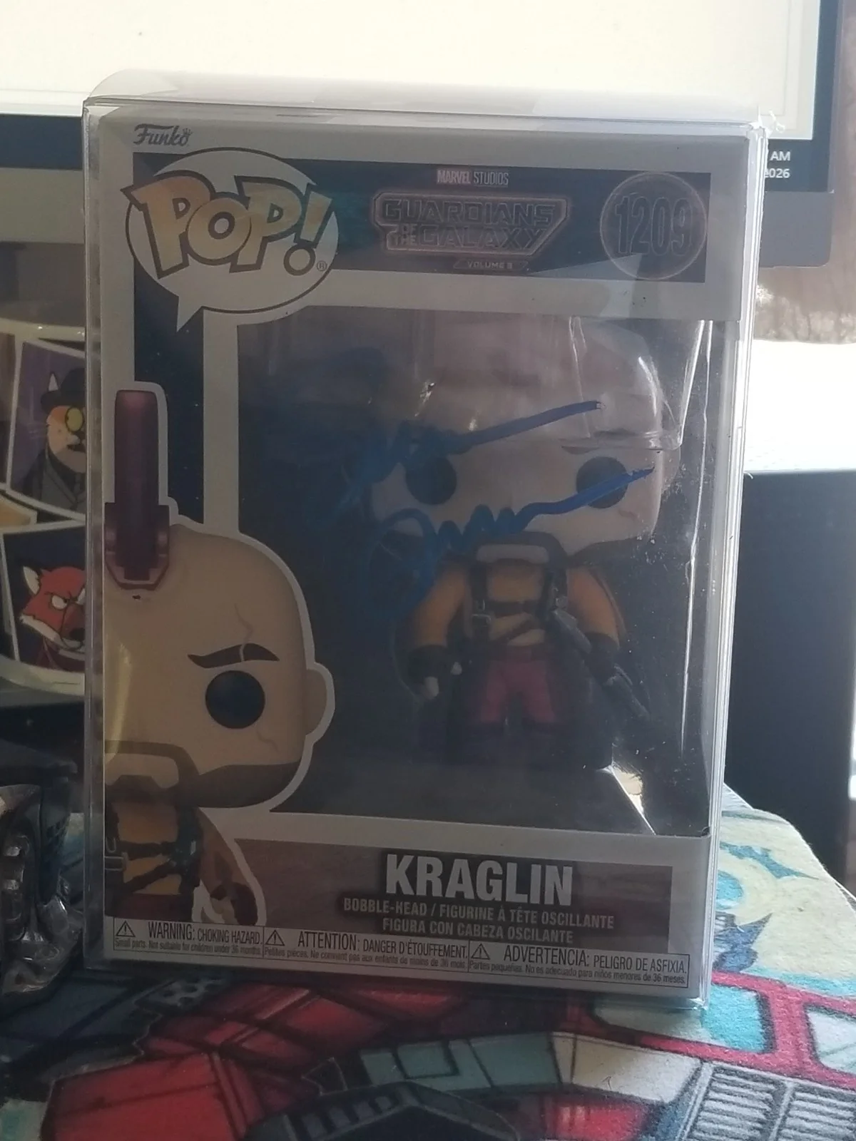 Sean Gunn — Sean Gunn Signed Funko Pop Kraglin w/ COA Guardians Of The Galaxy 3 #1209, изображение 2