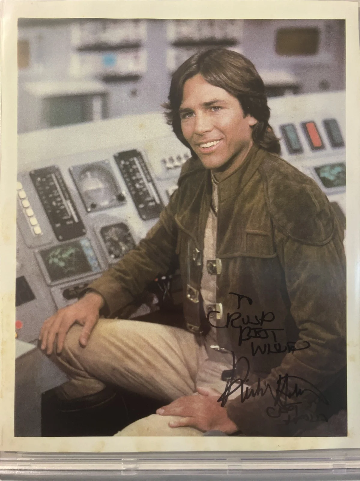 Richard Hatch — Richard Hatch Battlestar Galactica 8"x10" Signed Photo BAS Beckett Authenticated, image 2