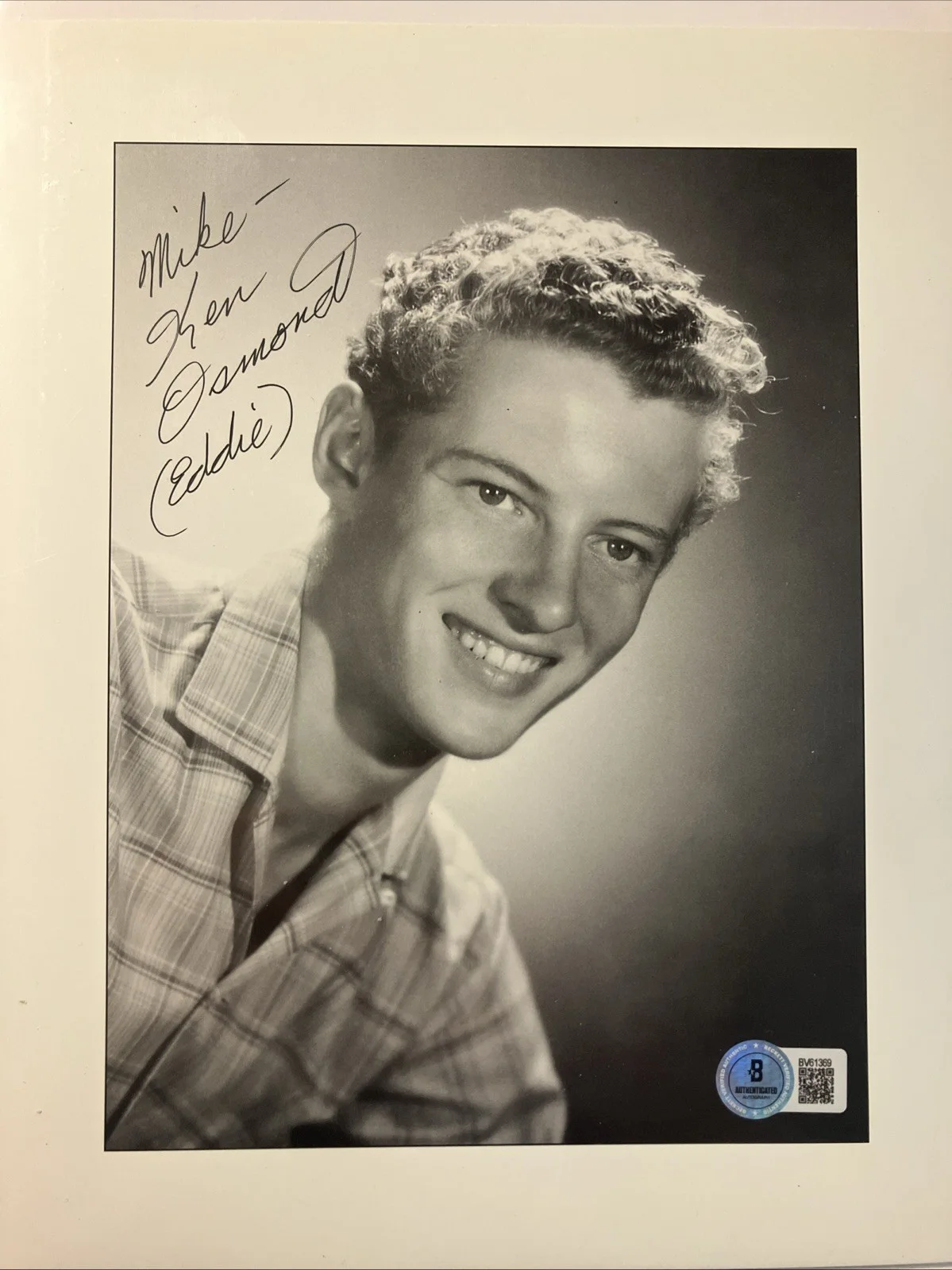 Ken Osmond — Ken Osmond Leave It To Beaver Signed 8"X10" Photo Picture Beckett Authenticated