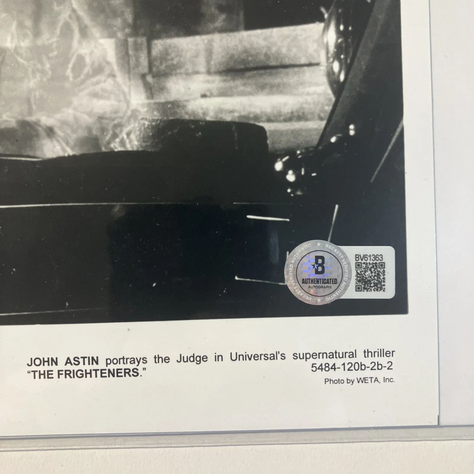 John Astin — John Astin The Frighteners Signed B/w 8"x10" Photo Picture Beckett Authenticated, изображение 3