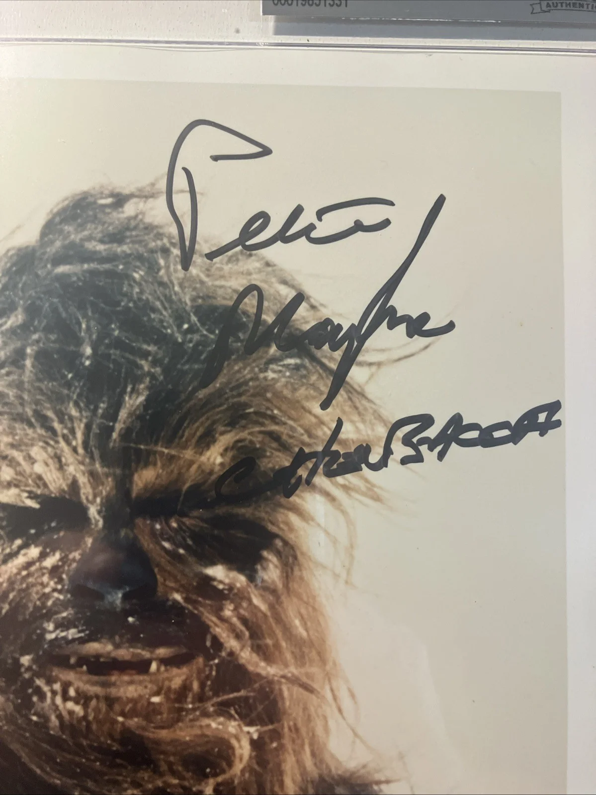 Peter Mayhew — Peter Mayhew Star Wars Chewbacca Signed Picture Photo BAS Beckett Authenticated, изображение 2