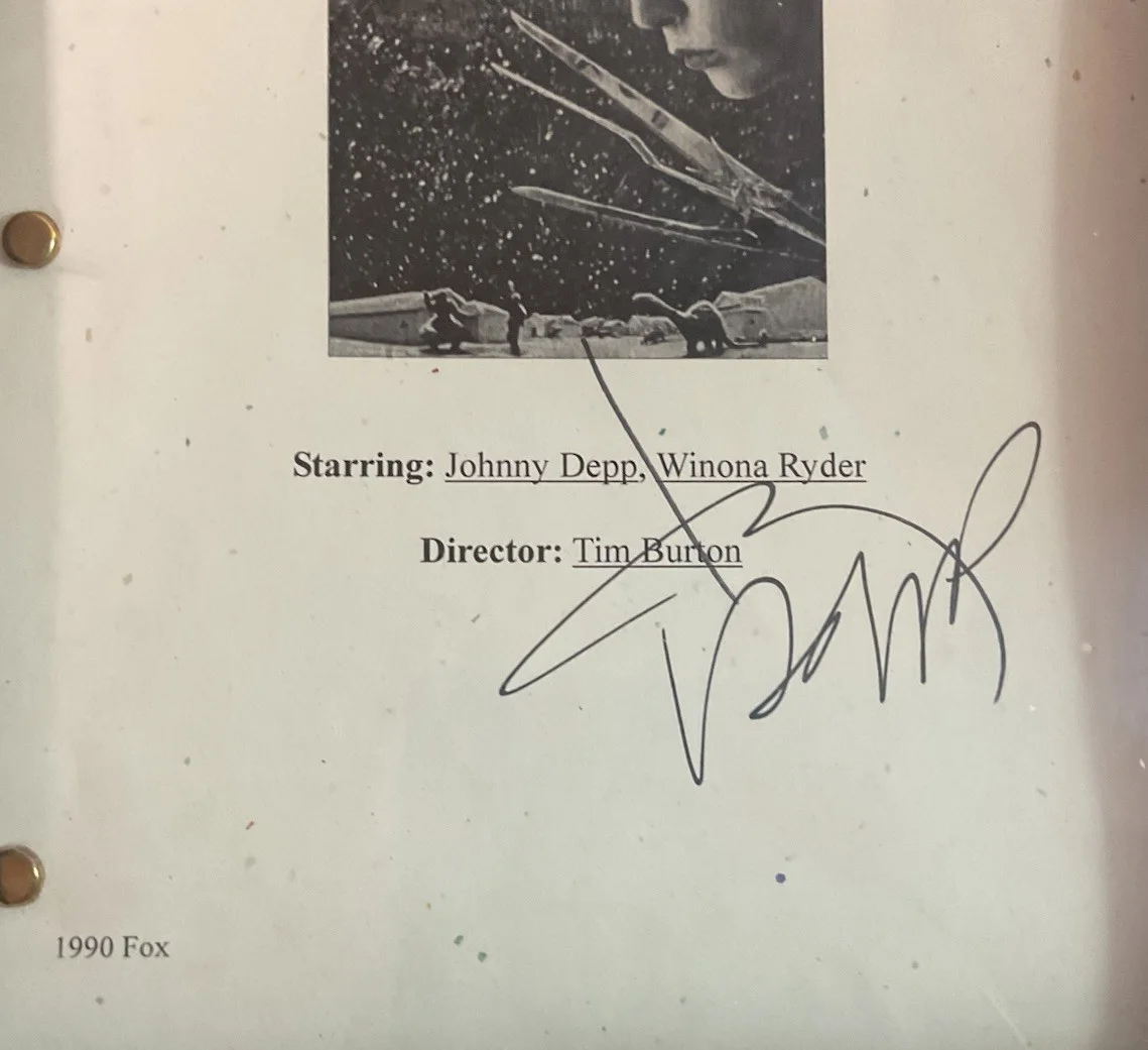 Johnny Depp Signatured Edward Scissorhands Script With COA In Frame ￼￼￼, image 5