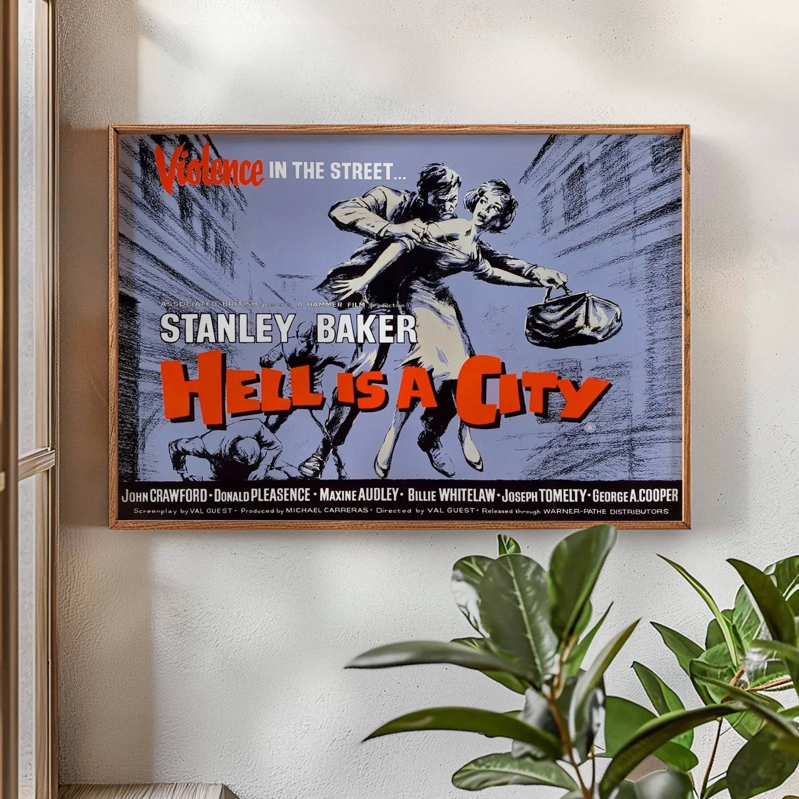 Hell Is A City - 1960 Hammer Thriller Film Restored 30" x 40" UK Quad Poster, изображение 2