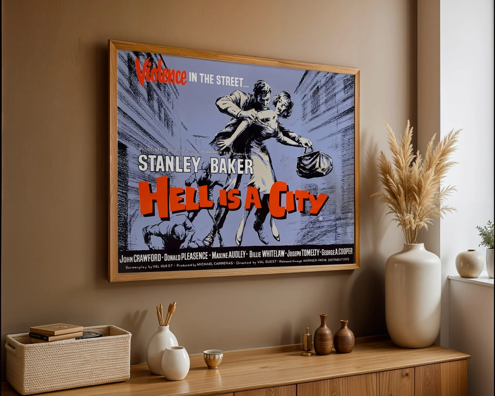 Hell Is A City - 1960 Hammer Thriller Film Restored 30" x 40" UK Quad Poster, изображение 3