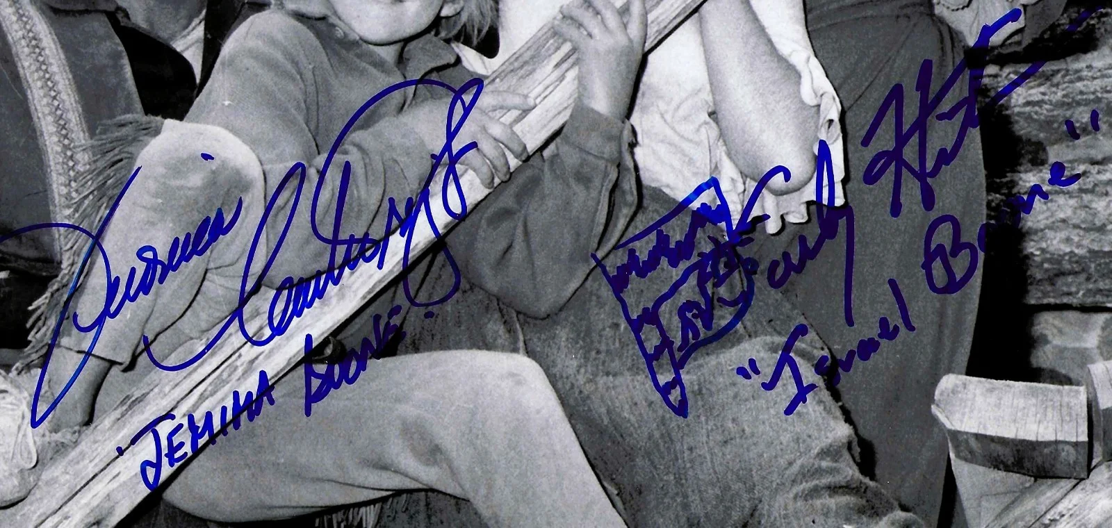 Fess Parker, Darby Hinton, Veronica Cartwright — Cast DANIEL BOONE signed Fess Parker, Veronica Cartwright, Darby Hinton 8x10 COA, изображение 2