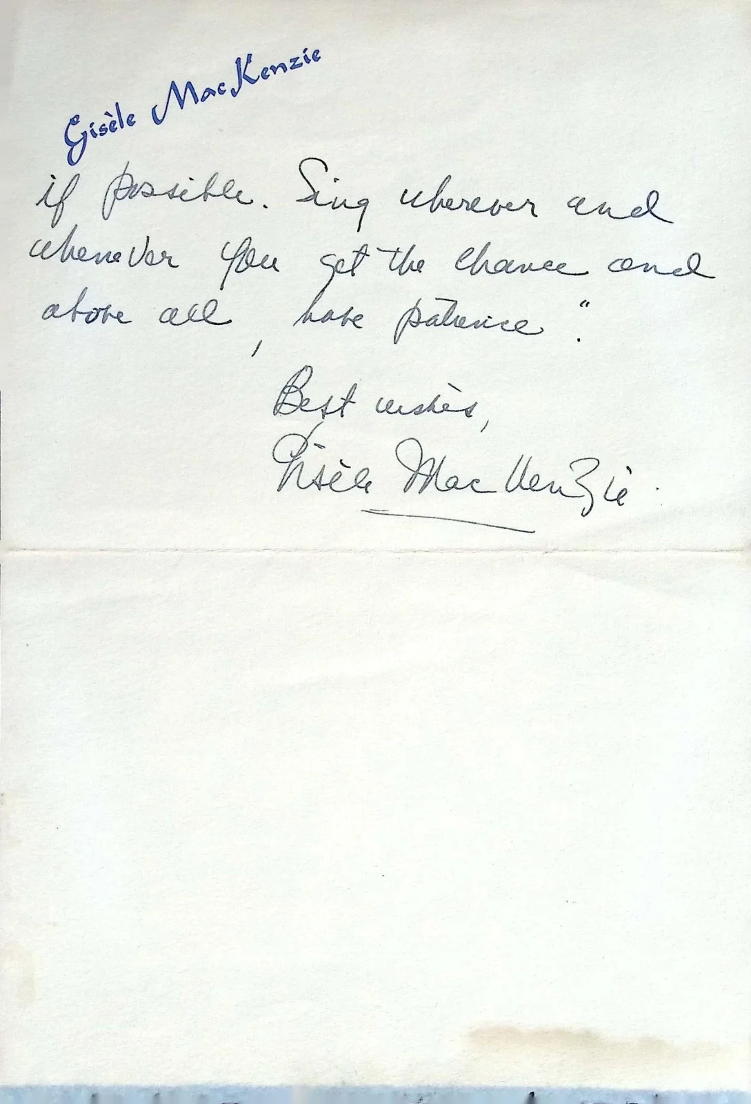 Vintage Gisele MacKenzie Autograph Letter Signed New York Singer Handwritten, изображение 3